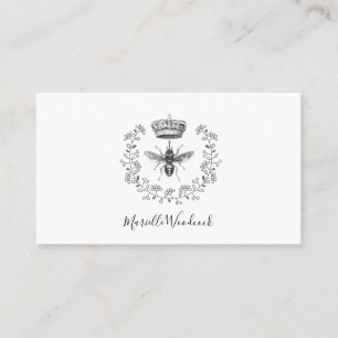 Carte De Visite Logo De Queen Bee Et Crown Laurel