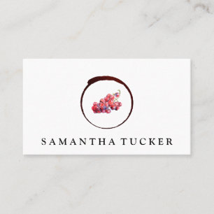 Carte De Visite Logo de raisins de vin