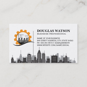 Carte De Visite Logo de rénovation de constructeur Ville Col b