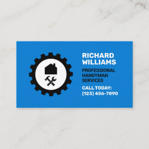 Carte De Visite Logo de réparation à domicile bricoleur