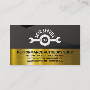 Carte De Visite Logo de réparation automobile Clés Technicien Mé