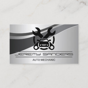 Carte De Visite Logo de réparation automobile Mécanicien Clés