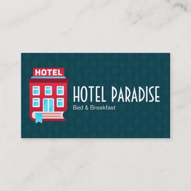 Carte De Visite Logo de réservation d'hôtel | Bed Breakfast (Devant)
