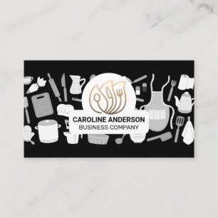 Carte De Visite Logo de restaurant   Ustensiles de cuisine