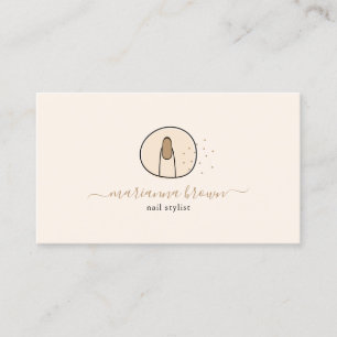 Carte De Visite Logo de salon de manucure et de vernis à ongles de