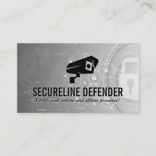 Carte De Visite Logo de sécurité   Cyber Tech Lock Arrière - plan