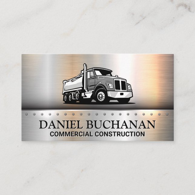 Carte De Visite Logo de semi-remorque | Conducteur commercial (Devant)