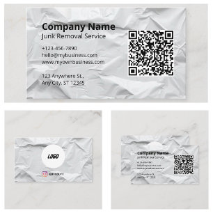 Carte De Visite Logo de service de déblaiement de déchets