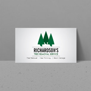 Carte De Visite Logo de service Gras Arbre Vert/Gris