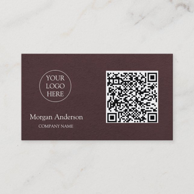 Carte De Visite Logo de société de code QR professionnel moderne n (Devant)