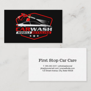 Carte De Visite Logo de spray de lavage de voiture Soin de netto