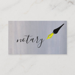 Carte De Visite Logo de stylo de notaire agent freelance calligrap