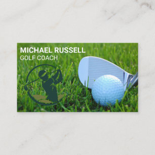 Carte De Visite Logo de swing de golf Balle dans l'herbe