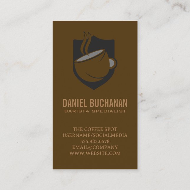Carte De Visite Logo de tasse de café (Devant)