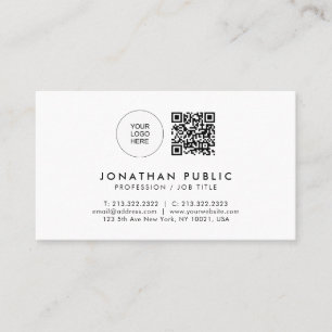 Carte De Visite Logo de texte personnalisé moderne élégant Modèle 
