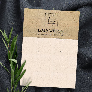 CARTE DE VISITE LOGO DE TEXTURE DE TERRACOTTE ROSE BLANC ÉCRAN