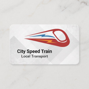 Carte De Visite Logo de train à grande vitesse   Transport urbain