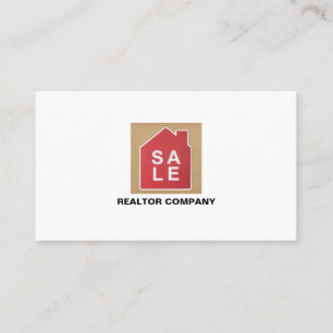 Carte De Visite Logo de vente maison, Réalisateur, Agent immobilie