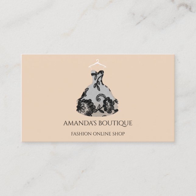 Carte De Visite Logo de vêtements Boutique en ligne Boutique en li (Devant)