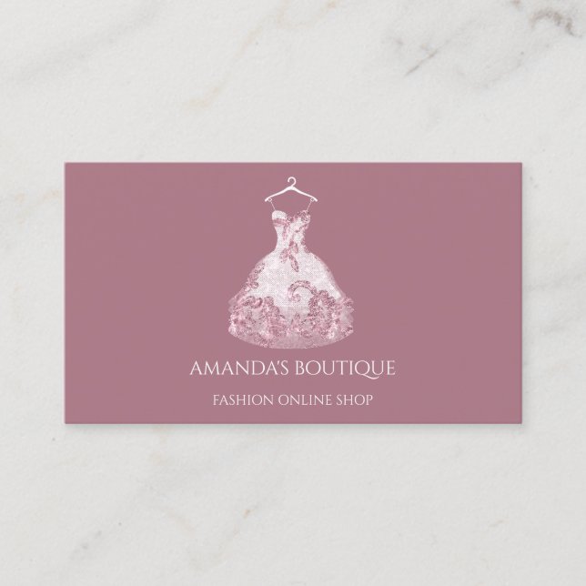 Carte De Visite Logo de vêtements Boutique en ligne Boutique en li (Devant)