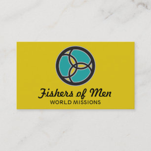Carte De Visite Logo de vitrail de la Trinité Poisson Jésus