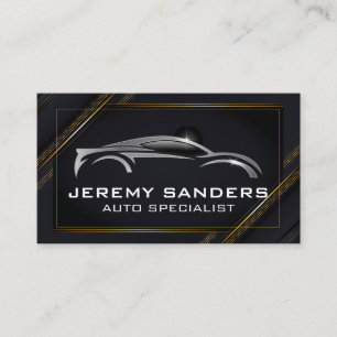 Carte De Visite Logo de voiture de sport Entretien automobile