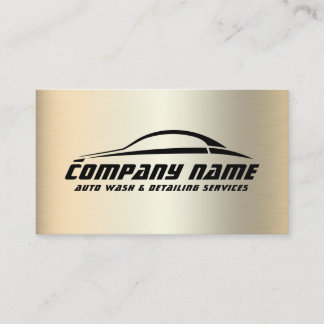 Carte De Visite Logo de voiture style automobile faux métal affair