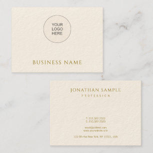 Carte De Visite Logo de votre société ici Elégant personnalisable