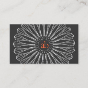 Carte De Visite Logo de Whisk Monogrammed Chef