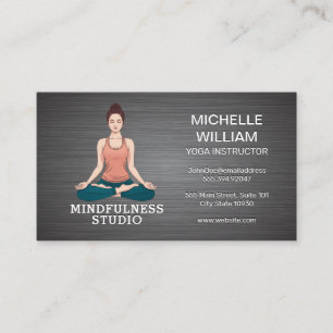 Carte De Visite Logo de Yoga Minimaliste Santé Fitness