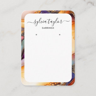 Carte De Visite logo d'écran d'oreille à cadre coloré moderne