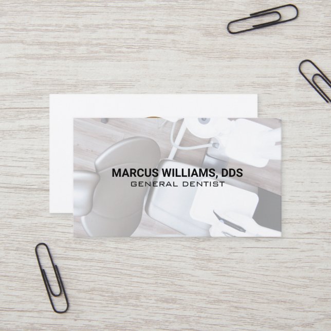 Carte De Visite Logo Dent | Cabinet Dentaire (Devant/Arrière en situation)