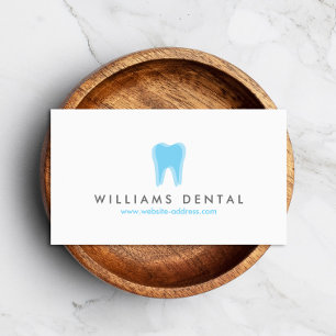 Carte De Visite Logo dentaire moderne en blanc