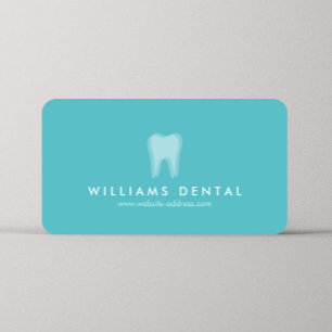 Carte De Visite Logo dentaire moderne sur Aqua Blue Business Ca