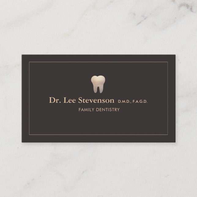 Carte De Visite Logo Dentist Office Tooth (Devant)