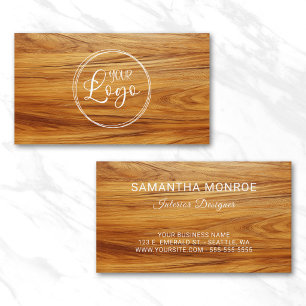 Carte De Visite Logo d'entreprise Bois de Teck Photo