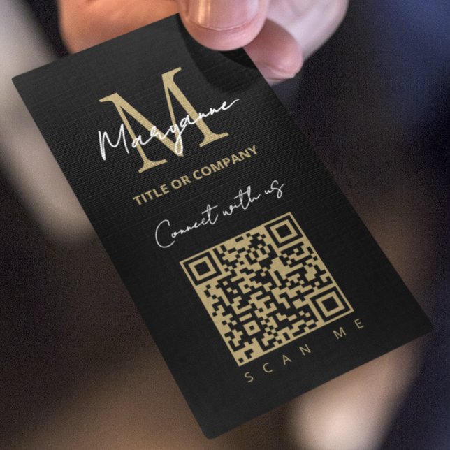 Carte De Visite Logo d'entreprise de code QR numérisable (Créateur téléchargé)