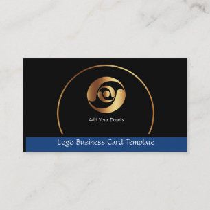 Carte De Visite Logo d'entreprise Gold Circles - Logo d'or simple
