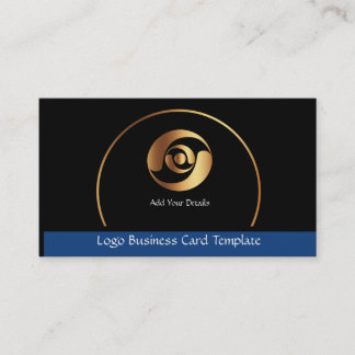 Carte De Visite Logo d'entreprise Gold Circles - Logo d'or simple