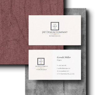 Carte De Visite Logo d'entreprise minimaliste moderne à bordure no