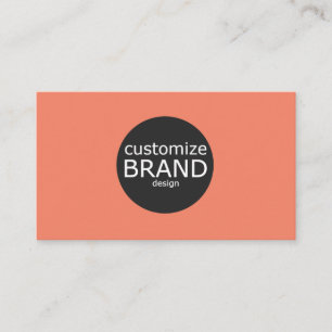 Carte De Visite Logo d'entreprise minimaliste Peach Professional