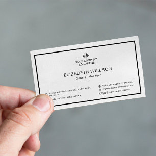Carte De Visite Logo d'entreprise minimaliste simple et profession