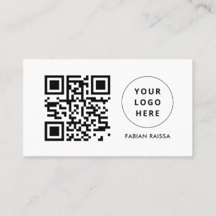 Carte De Visite Logo d'entreprise moderne blanc personnalisé et co