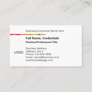 Carte De Visite Logo d'entreprise moderne couleur, noir blanc