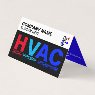 Carte De Visite Logo d'entreprise moderne, HVAC professionnel uniq