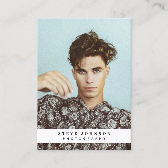 Carte De Visite Logo d'entreprise moderne Photo photographe minime (Devant)