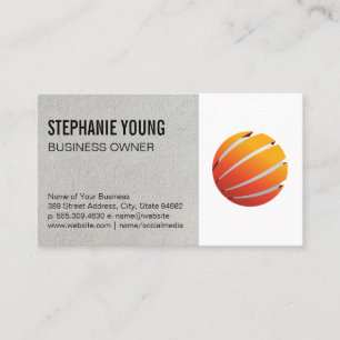 Carte De Visite Logo d'entreprise Orange Globe