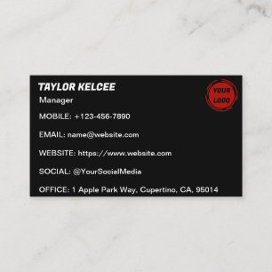 Carte De Visite Logo d'entreprise PERSONNALISABLE