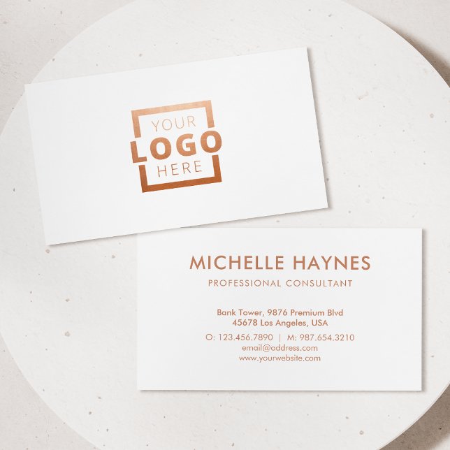 Carte De Visite Logo d'entreprise personnalisé Entreprise moderne (Créateur téléchargé)