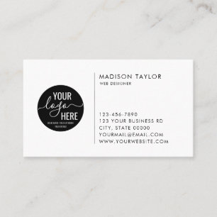 Carte De Visite Logo d'entreprise personnalisé minimaliste moderne